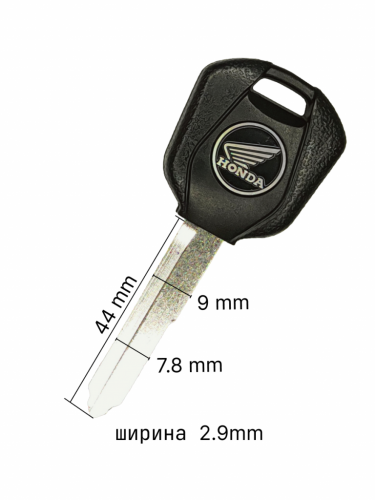 фото Болванка ключа Honda, цвет черный, правый, длинна 44мм (04) key-honda-blk-r-44 ,  , , 