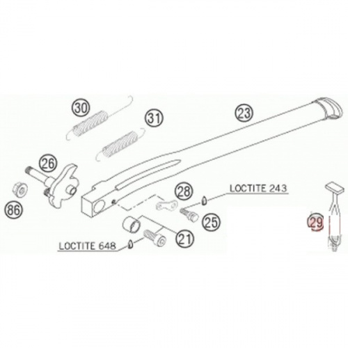 фото Втулка боковой подножки KTM 50303023270 Bushing with screw exc 50303023270 ,  , ,  фото 2