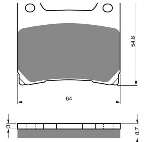 фото Колодки тормозные GOLDfren 015 S3 (FDB337) FDB 337 (015 S3) SBS 687, EBC FA 192, Ferodo FDB 2012,  , OEM 43082 0111, 43082 1148, 43082 1157, 43082 1160, 43082 1171, 43082 1213, 43082 0004, A000-0802BO,43082 0167, 43082 0119, 