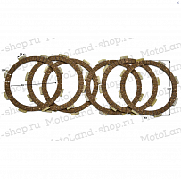 фото Диски сцепления 165FMM (CBB250) X-TECH  00000020757