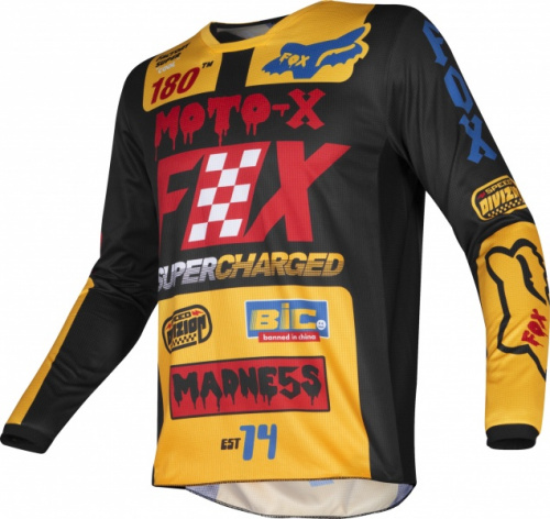 фото Мотоджерси подростковая Fox 180 Czar Youth Jersey Black/Yellow L 21746-019-L ,  , , 