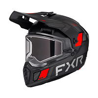 фото Шлем FXR Clutch w/ E Shield с подогревом Black/Red, 2XL  260670-1020-19
