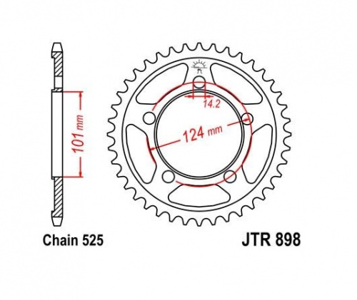 фото Звезда задняя JTR898-38 JTR898-38 ,  , , 