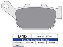 фото Колодки тормозные DP DP-115 (FDB496)  FDB 496