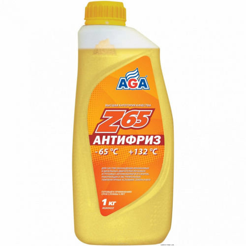 фото Антифриз AGA Z-65 желтый +132 1л. AGA042Z ,  , , 