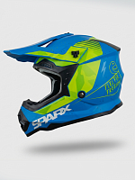 фото Шлем эндуро SPARX Jet Turbo (WS-905) (сине-зеленый матовый люминесцентный, YXS)  WS-905