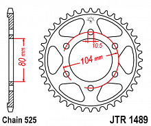фото Звезда задняя PBR 4359 43 C45 (JTR 1489-43)  JTR1489-42