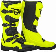 фото Мотоботы FLY RACING MAVERIK черные/Hi-Vis желтые 9" (43 EU) (2019)  