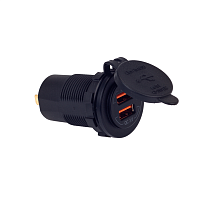 фото Разъем USB Skipper 5В 2,4А+QC3.0  SK51880-1