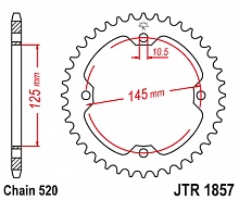 фото Звезда задняя JTR1857-38  JTR1857-38