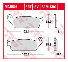 фото Колодки тормозные TRW MCB598 SV(FDB570)  FDB 570  MCB598SV