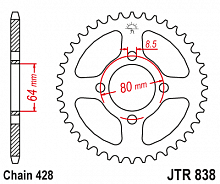фото Звезда задняя JTR838-39  JTR838-39