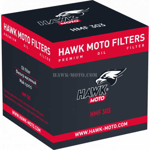 фото Масляный фильтр HAWK MOTO HMF 303  HMF303 ,  , Honda 15400-PFB-007 <br>
Honda 15410-MM5-003  <br>
Honda 15410-MM9-003   <br>
Honda 15410-MM9-013  <br>
Honda 15410-MM9-305  <br>
Honda 15410-MM9-405  <br>
Honda 15410-MM9-P00  <br>
Honda 15410-MM9-P01  <br>
Honda 15410-MM9-P03 <br>
Honda 15410-MT7-003 <br>
Honda 15412-MT7-003 <br>
Kawasaki 16097-0004 <br>
Kawasaki 16097-0008 <br>
Kawasaki 16097-0011 <br>
Kawasaki 16097-1059 <br>
Kawasaki 16097-1061 <br>
Kawasaki 16097-1063 <br>
Kawasaki 16097-1064 <br>
Kawasaki 16097-1066 <br>
Kawasaki 16097-1067 <br>
Polaris 308 49 63  <br>
Yamaha 3FV-13440-00  <br>
Yamaha 3FV-13440-20  <br>
Yamaha 5GH-13440-00 <br>
Yamaha 5GH-13440-10 <br>
Yamaha 5GH-13440-30 <br>
Yamaha 5GH-13440-70, 