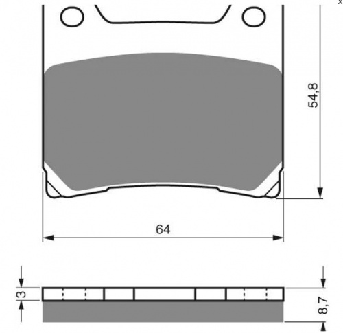 фото Колодки тормозные GOLDfren 015 S33 (FDB337) FDB 337 (015 S33) SBS 687, EBC FA 192, Ferodo FDB 2012,  , OEM 43082 0111, 43082 1148, 43082 1157, 43082 1160, 43082 1171, 43082 1213, 43082 0004, A000-0802BO,43082 0167, 43082 0119, 