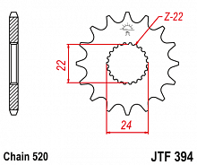 фото Звезда передняя JTF394-15  JTF394-15