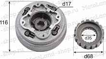фото Барабан сцепления в сборе 153FMI 125см3 X-TECH  18160