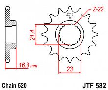 фото Звезда передняя JTF582-16  JTF582-16