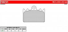 фото Колодки тормозные  Ferodo FDB741P  (ZX 400 L, ZXR 400 )  FDB 741 P