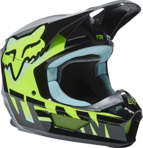 фото Мотошлем Fox V1 Trice Helmet, цвет Черный-зеленый размер M 26779-176-M ,  , , 