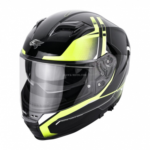 фото Мотошлем HAWK MOTO SPORT, Чёрный/Зелёный S HM-SPORT-GRN-S ,  , , 
