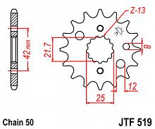 фото Звезда передняя JTF519-15  JTF519-15