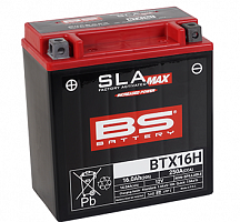 фото BTX16H Аккумулятор BS SLA MAX YTX16H   300896