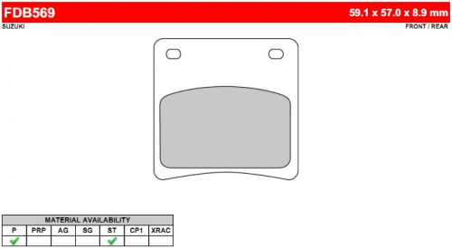 Колодки тормозные Ferodo FDB569 P FDB 569 P OEM Suzuki 59100 19820 <br>
OEM Suzuki 59100 20820 <br>
OEM Suzuki 59100 45B90 <br>
OEM Suzuki 59130 19C00 <br>
OEM Suzuki 69130 26D00, фото Колодки тормозные Ferodo FDB569 P FDB 569 P BREMBO 07SU13 <br>
BREMBO 07SU1306 <br>
CL BRAKES 2281 <br>
EBC FA146 <br>
GALFER FD109 <br>
LUCAS/TRW MCB591 <br>
NEWFREN FD0147 <br>
NEWFREN .FD.0147 <br>
SBS 620 <br>
VESRAH VD 345/2 <br>
FERODO FDB151 <br>
FERODO FDB569 <br>
FERODO FDB151P <br>
FERODO FDB569P <br>
FERODO FDB151ST <br>
FERODO FDB569ST <br>
FERODO FDB151PRP, , OEM Suzuki 59100 19820 <br>
OEM Suzuki 59100 20820 <br>
OEM Suzuki 59100 45B90 <br>
OEM Suzuki 59130 19C00 <br>
OEM Suzuki 69130 26D00,
