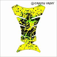 фото Наклейка на бак CRAZY IRON, PAINT FISH, желтая  cipr1049