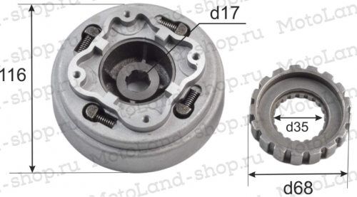 фото Барабан сцепления в сборе 153FMI 125см3 X-TECH 18160 ,  , , 