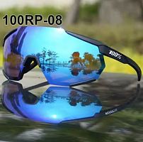 фото Очки спортивные 100% S4 черные, синяя линза (Replica)  s4-white