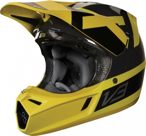 фото Мотошлем Fox V3 PREEST HELMET DARK YELLOW L 19522-547-L ,  , , 