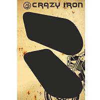 фото Наклейка на бак CRAZY IRON боковая, скругленная, черная  cipr8022