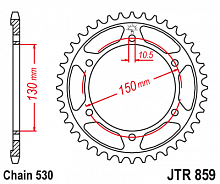 фото Звезда задняя JTR859-46  JTR859-46