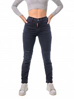 фото Мотоджинсы EF56 ZENA LITE, женские SLIM FIT, СТРЕЙЧ, Серый Потёртый, Stonewash+Brush (25)  22101 SL