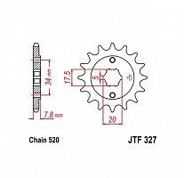 фото Звезда передняя JTF327-15	  JTF327-15	