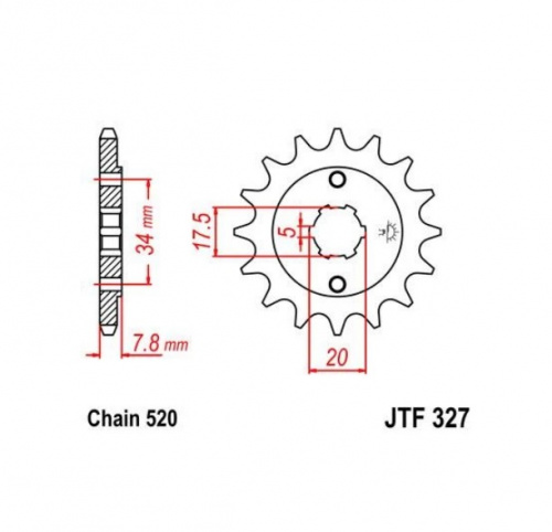 фото Звезда передняя JTF327-15	 JTF327-15	 ,  , , 