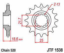 фото Звезда передняя JTF1538-15  JTF1538-15