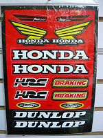 фото Наклейки комплект PLANO 16 HONDA красные  5998