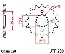 фото Звезда передняя JTF280-13  JTF280-13