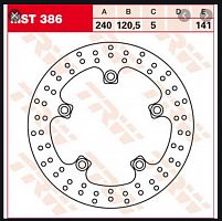 фото Тормозной диск задний TRW MST372 265MM F800GS (10043644)  MST 372