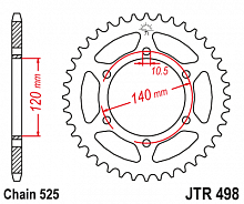 фото Звезда задняя JTR498-46  JTR498-46