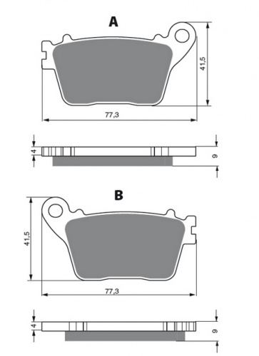 фото Колодки тормозные GOLDfren 242 S33 (FDB2221) FDB 2221 ST (242 S33) SBS 834, EBC FA436, Ferodo FDB 2221,  , OEM 06435 MEL D21, 06435 MFG D02, 06435 MEL D22, 69100 47820, 43082 0115, 2CR 25806 00, 04635 MEL D23, 69100 47830, 
