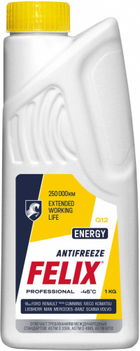 фото Антифриз Феликс Energy, G12+, 1 кг желтый  430206026 ,  , , 