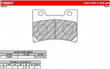 фото Колодки тормозные Ferodo FDB637 P  FDB 637 P