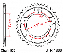 фото Звезда задняя JTR1800-45  JTR1800-45