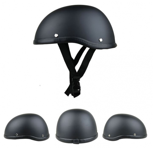 фото Мотошлем 1/2 Каска черный матовый kaska-black-matte ,  , , 