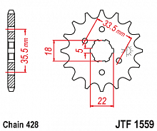 фото Звезда передняя JTF1559-14  JTF1559-14